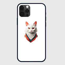 Чехол для iPhone 12 Pro Max Белый кот от ai, цвет: 3D-черный