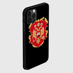 Чехол для iPhone 12 Pro Max Российская империя символика герб щит, цвет: 3D-черный — фото 2