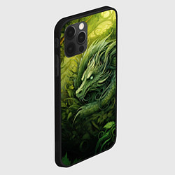 Чехол для iPhone 12 Pro Max Зеленый лесной дракон 2024, цвет: 3D-черный — фото 2