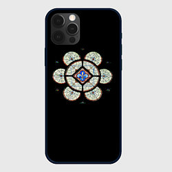 Чехол для iPhone 12 Pro Max Готический витраж из Блуа, цвет: 3D-черный