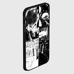 Чехол для iPhone 12 Pro Max Череп - Черный клевер, цвет: 3D-черный — фото 2
