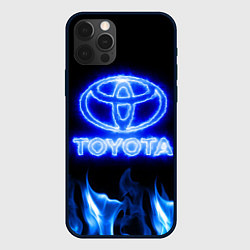 Чехол для iPhone 12 Pro Max Toyota neon fire, цвет: 3D-черный