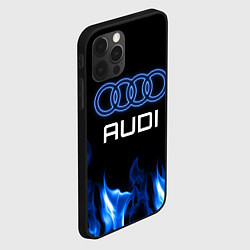 Чехол для iPhone 12 Pro Max Audi neon art, цвет: 3D-черный — фото 2