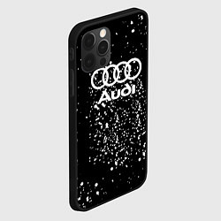 Чехол для iPhone 12 Pro Max Audi белая краска авто спорт, цвет: 3D-черный — фото 2