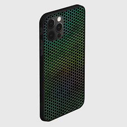 Чехол для iPhone 12 Pro Max Неоновые соты чёрный, цвет: 3D-черный — фото 2