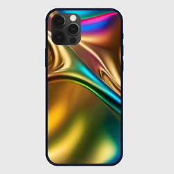 Чехол для iPhone 12 Pro Max Атласные изгибы, цвет: 3D-черный