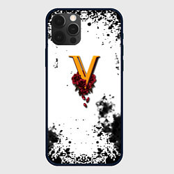 Чехол для iPhone 12 Pro Max Cyberpunk 2077 группировка Валентинос, цвет: 3D-черный