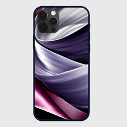 Чехол для iPhone 12 Pro Max Абстрактные волнистые полосы, цвет: 3D-черный