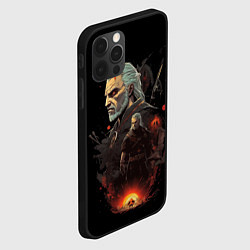 Чехол для iPhone 12 Pro Max Ведьмак Геральт из Ривии, цвет: 3D-черный — фото 2