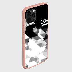 Чехол для iPhone 12 Pro Max AUDI geometry sport, цвет: 3D-светло-розовый — фото 2