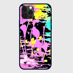 Чехол для iPhone 12 Pro Max Color expressive abstraction, цвет: 3D-черный