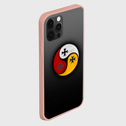 Чехол для iPhone 12 Pro Max Три слезы бога на темном фоне, цвет: 3D-светло-розовый — фото 2