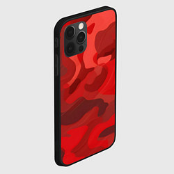 Чехол для iPhone 12 Pro Max Красный камуфляж крупный, цвет: 3D-черный — фото 2