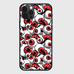 Чехол для iPhone 12 Pro Max Красные глазные яблоки, цвет: 3D-черный