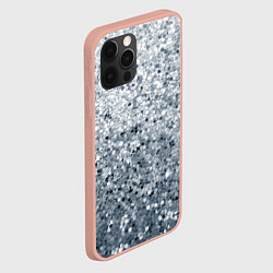 Чехол для iPhone 12 Pro Max Серебряный гламур, цвет: 3D-светло-розовый — фото 2