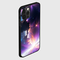 Чехол для iPhone 12 Pro Max Космическая вспышка, цвет: 3D-черный — фото 2