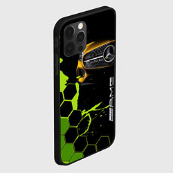 Чехол для iPhone 12 Pro Max Мерседес AMG тёмный, цвет: 3D-черный — фото 2