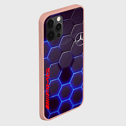 Чехол для iPhone 12 Pro Max Неоновый мерс, цвет: 3D-светло-розовый — фото 2