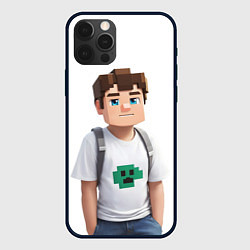 Чехол для iPhone 12 Pro Max Майнкрафт Стив парень Стив, цвет: 3D-черный