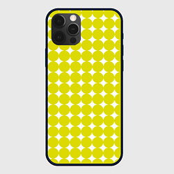 Чехол для iPhone 12 Pro Max Ретро темно желтые круги, цвет: 3D-черный