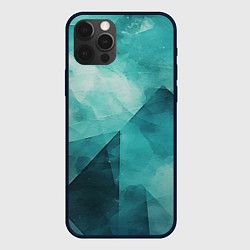 Чехол для iPhone 12 Pro Max Гранжевая бирюза, цвет: 3D-черный