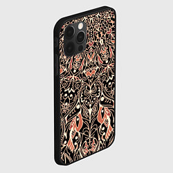 Чехол для iPhone 12 Pro Max Мандала чёрно-бежевый, цвет: 3D-черный — фото 2