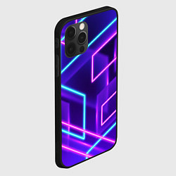 Чехол для iPhone 12 Pro Max Neon Geometric, цвет: 3D-черный — фото 2