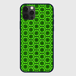 Чехол для iPhone 12 Pro Max Энергетический щит - зеленый, цвет: 3D-черный