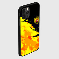 Чехол для iPhone 12 Pro Max Имперский герб россии краски, цвет: 3D-черный — фото 2