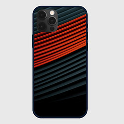 Чехол для iPhone 12 Pro Max Рифленая абстракция, цвет: 3D-черный