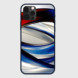 Чехол для iPhone 12 Pro Max Изогнутая абстракция, цвет: 3D-черный