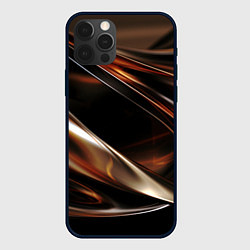 Чехол для iPhone 12 Pro Max Изогнутая шоколадная абстракция, цвет: 3D-черный