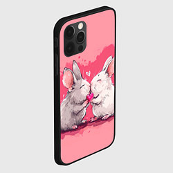 Чехол для iPhone 12 Pro Max Милые влюбленные кролики, цвет: 3D-черный — фото 2