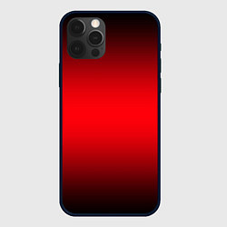 Чехол для iPhone 12 Pro Max Градиент чёрно-красно-чёрный, цвет: 3D-черный