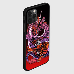 Чехол для iPhone 12 Pro Max Дракон и тигр в год дракона, цвет: 3D-черный — фото 2