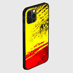 Чехол для iPhone 12 Pro Max Borussia color краски спорт, цвет: 3D-черный — фото 2