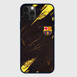 Чехол для iPhone 12 Pro Max Barcelona краски текстура, цвет: 3D-черный