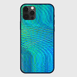 Чехол для iPhone 12 Pro Max Синусоидные волны из квадратиков, цвет: 3D-черный