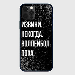 Чехол для iPhone 12 Pro Max Извини, некогда, воллейбол, пока, цвет: 3D-черный