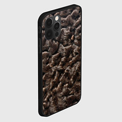 Чехол для iPhone 12 Pro Max Кудрявый мех - каракули, цвет: 3D-черный — фото 2