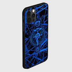 Чехол для iPhone 12 Pro Max Fullmetal Alchemist - symbols, цвет: 3D-черный — фото 2