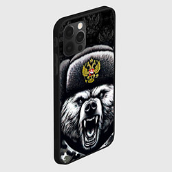 Чехол для iPhone 12 Pro Max Русский медведь, цвет: 3D-черный — фото 2