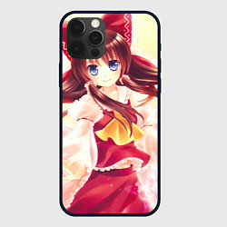 Чехол для iPhone 12 Pro Max Touhou Project Рейму улыбается, цвет: 3D-черный