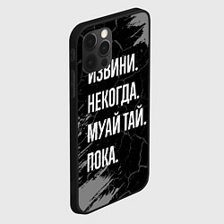 Чехол для iPhone 12 Pro Max Извини некогда муай тай, пока, цвет: 3D-черный — фото 2