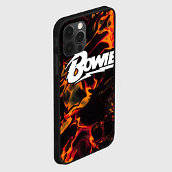 Чехол для iPhone 12 Pro Max David Bowie red lava, цвет: 3D-черный — фото 2