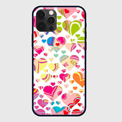 Чехол для iPhone 12 Pro Max Любовь паттерны, цвет: 3D-черный