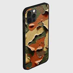 Чехол для iPhone 12 Pro Max Реалистичный камуфляж из краски, цвет: 3D-черный — фото 2