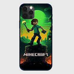 Чехол для iPhone 12 Pro Max Персонаж в мире Minecraft, цвет: 3D-черный
