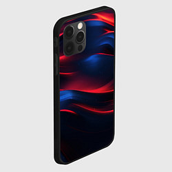 Чехол для iPhone 12 Pro Max Красно-синие полосы, цвет: 3D-черный — фото 2