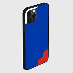 Чехол для iPhone 12 Pro Max Триколор диагональный волнистый, цвет: 3D-черный — фото 2